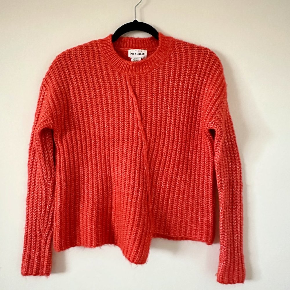 For the Republic orange, cozy knit sweater Size XS